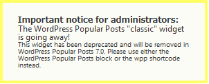 wordpress popular posts エラー